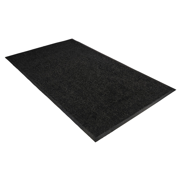 Floor Mat, 0.38" Thick, Black, 36 in W x 60 in L